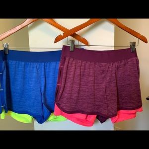 Work out shorts 2pair Danskin both large